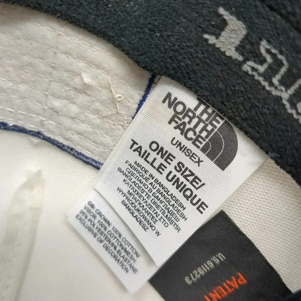 The North Face Trucker Hat Blue One Size White Red Mesh Back Snapback Logo Patch